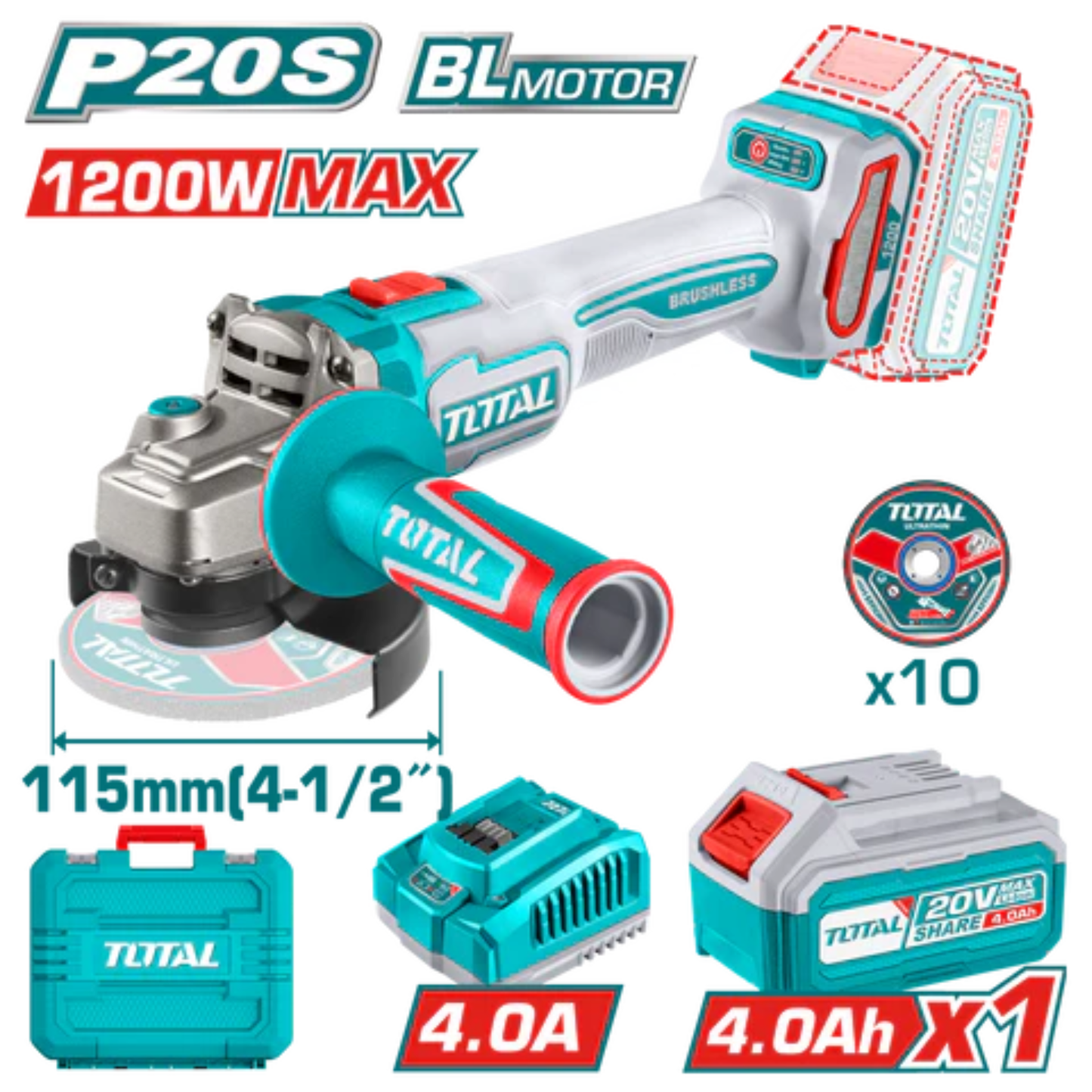 Lithium-Ion Angle Grinder TAGLI2211531