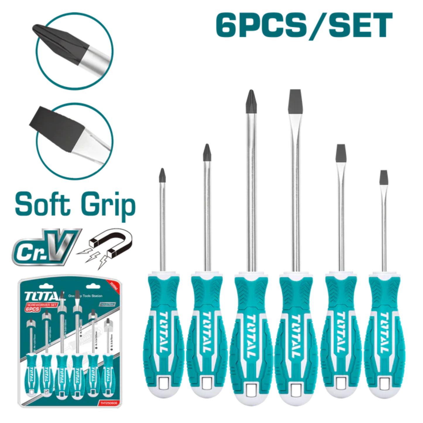 6 Pcs Screwdriver Set THT250606