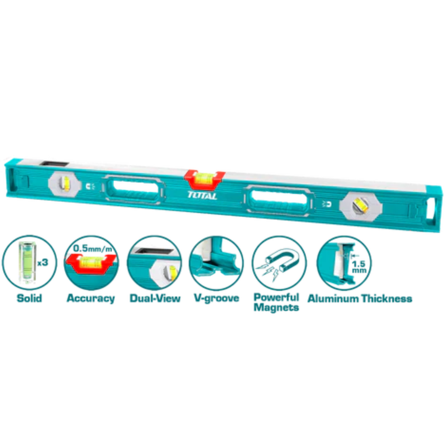 Spirit Level with powerful magnets (100cm) TMT210056