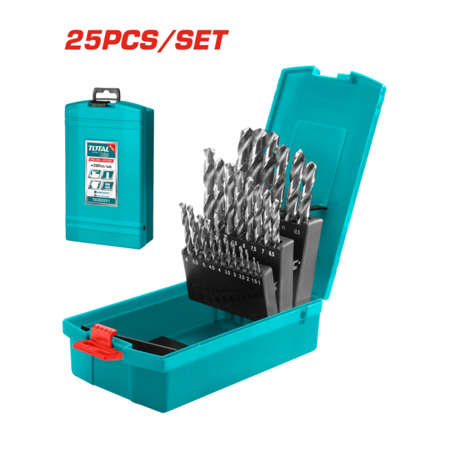 25Pcs HSS Drill Bit Set. TACSD0251