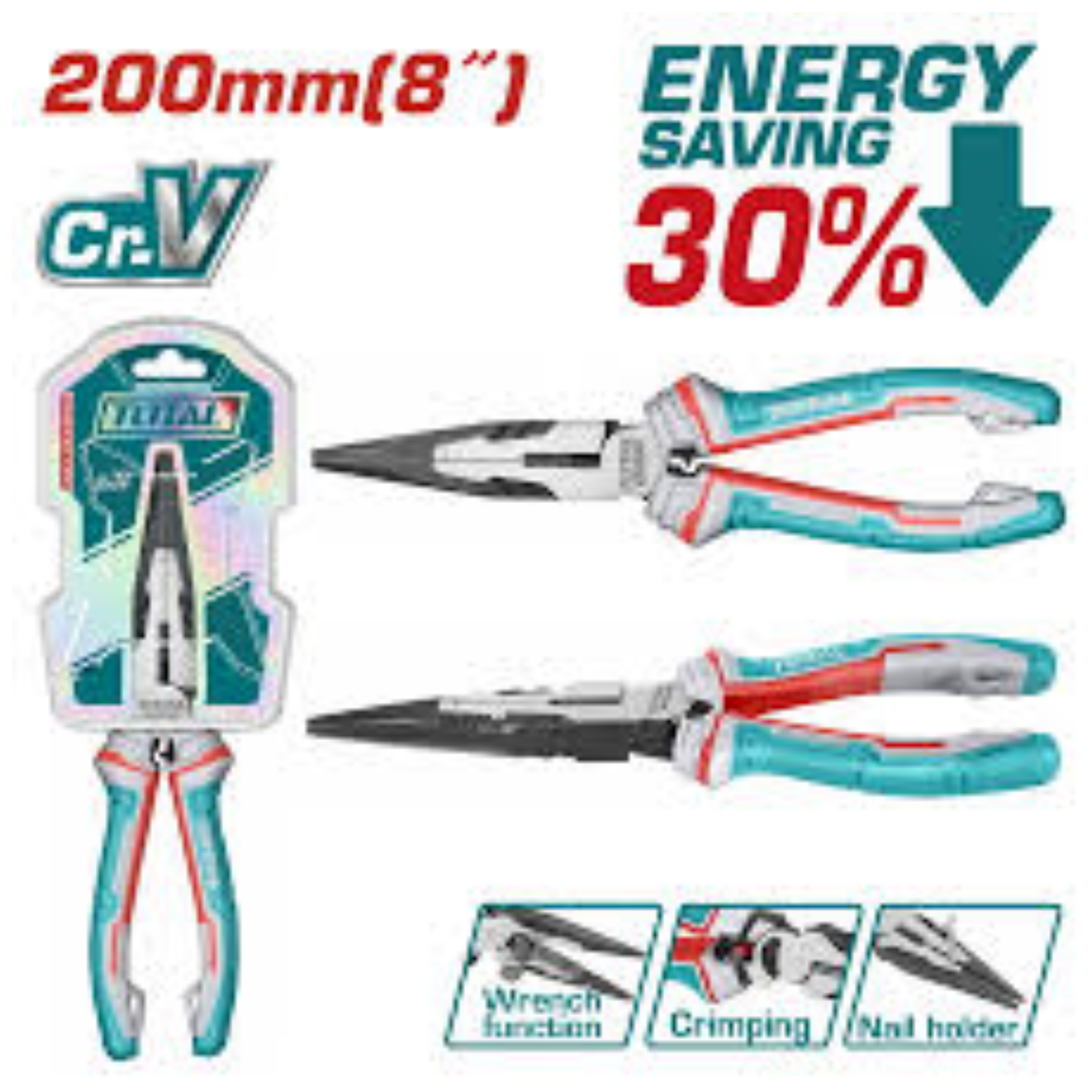 High leverage long nose pliers THT220806S
