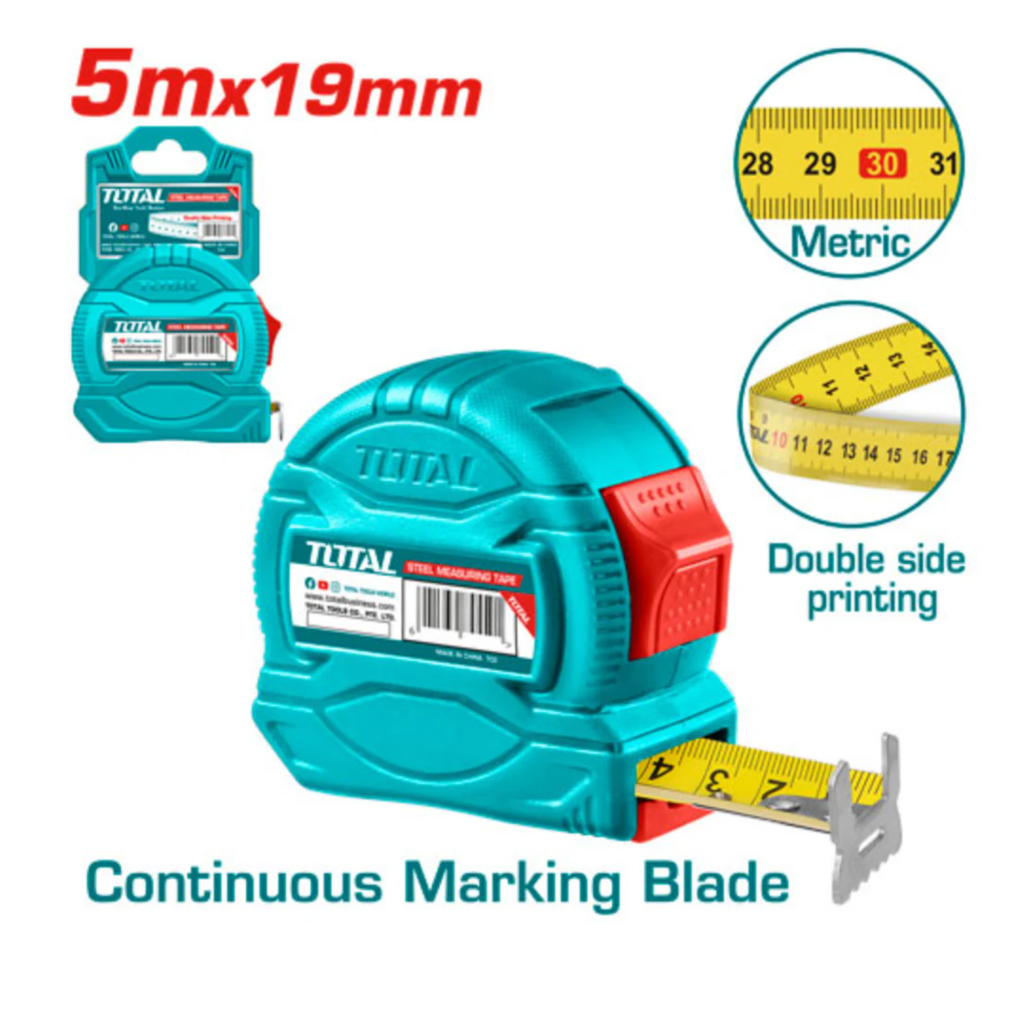 Steel measuring tape TMT34519M