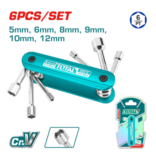 6 Pcs folding nut driver set THFND061