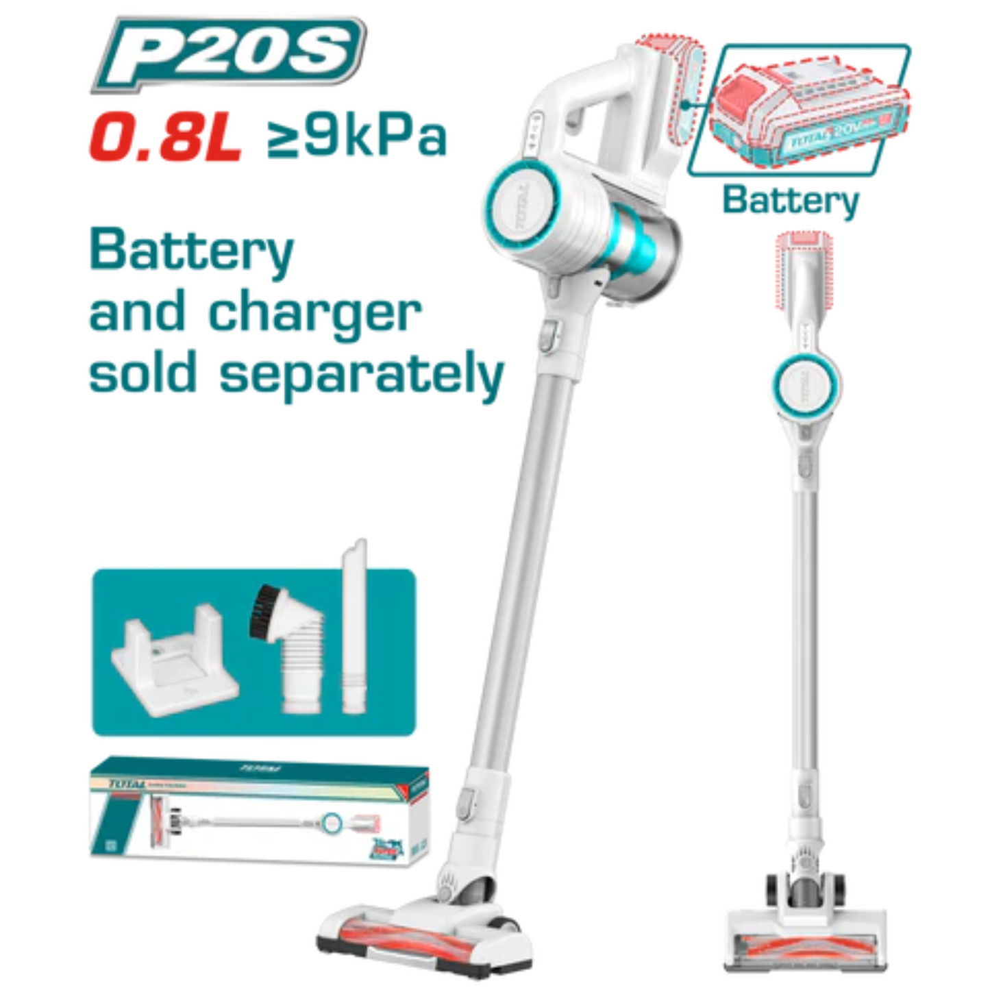 Lithium-Ion Cyclone Vacuum Cleaner 0.8L TVLI20061