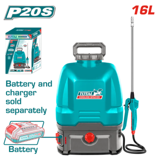Cordless backpack sprayer 16L 5 Bar TSPLI2016
