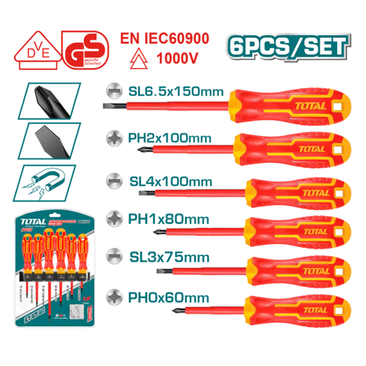 6 Pcs Insulated Screwdriver Set THTIS566