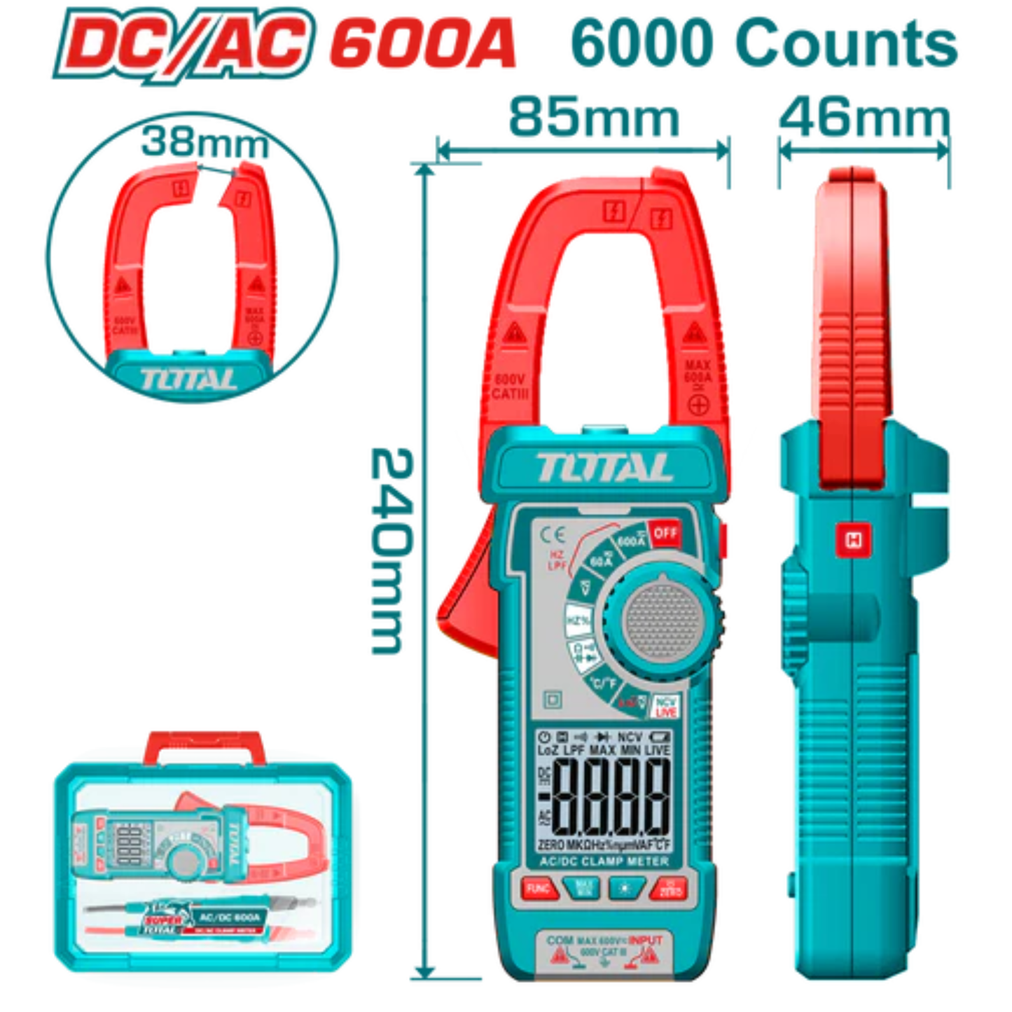 DC/AC clamp meter AC/DC 600A TMT766001