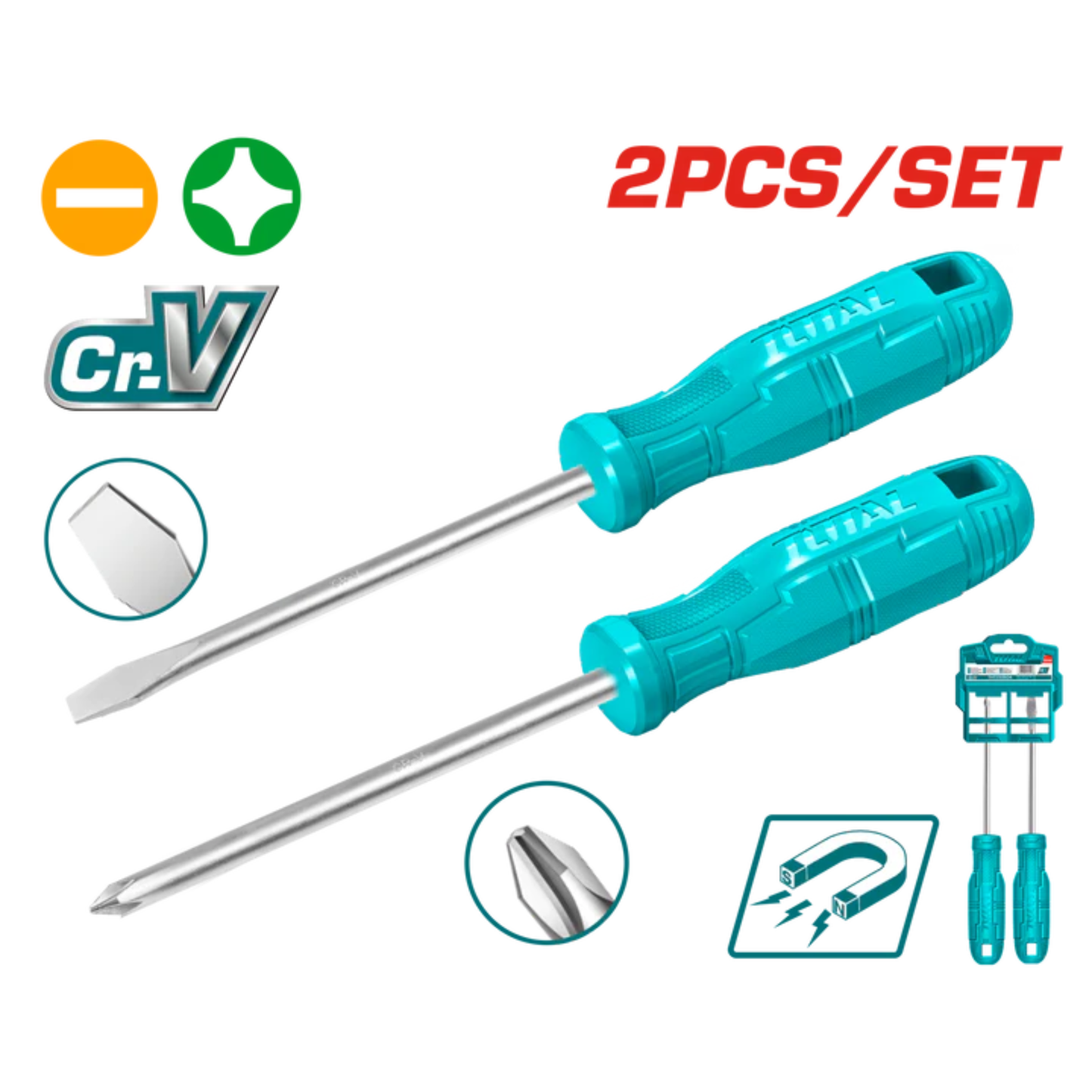 2 Pcs Screwdriver Set THTDC250201