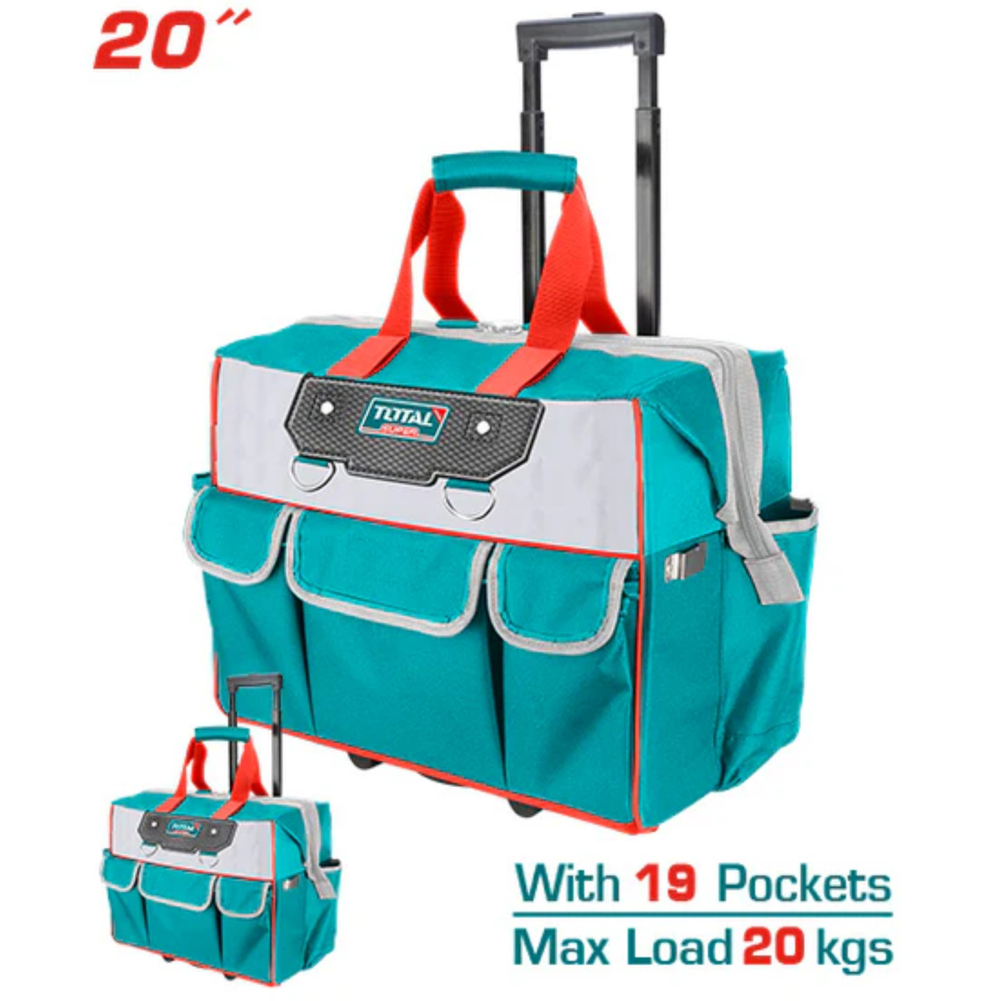 Rolling rigid tool bag 20'' 19 Pockets THRRTB2012