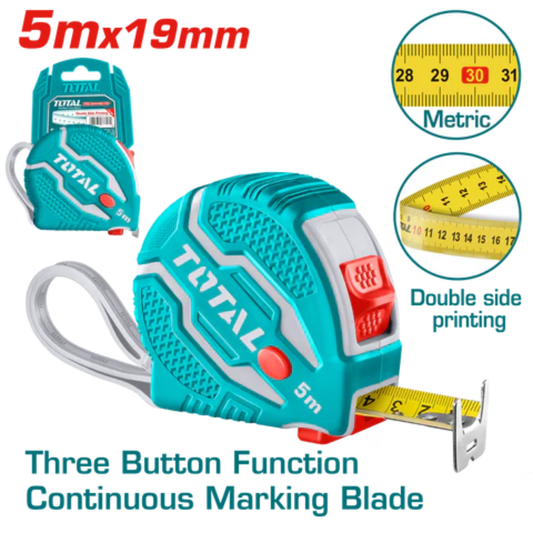 Steel measuring tape 5m x 19mm TMT126051M