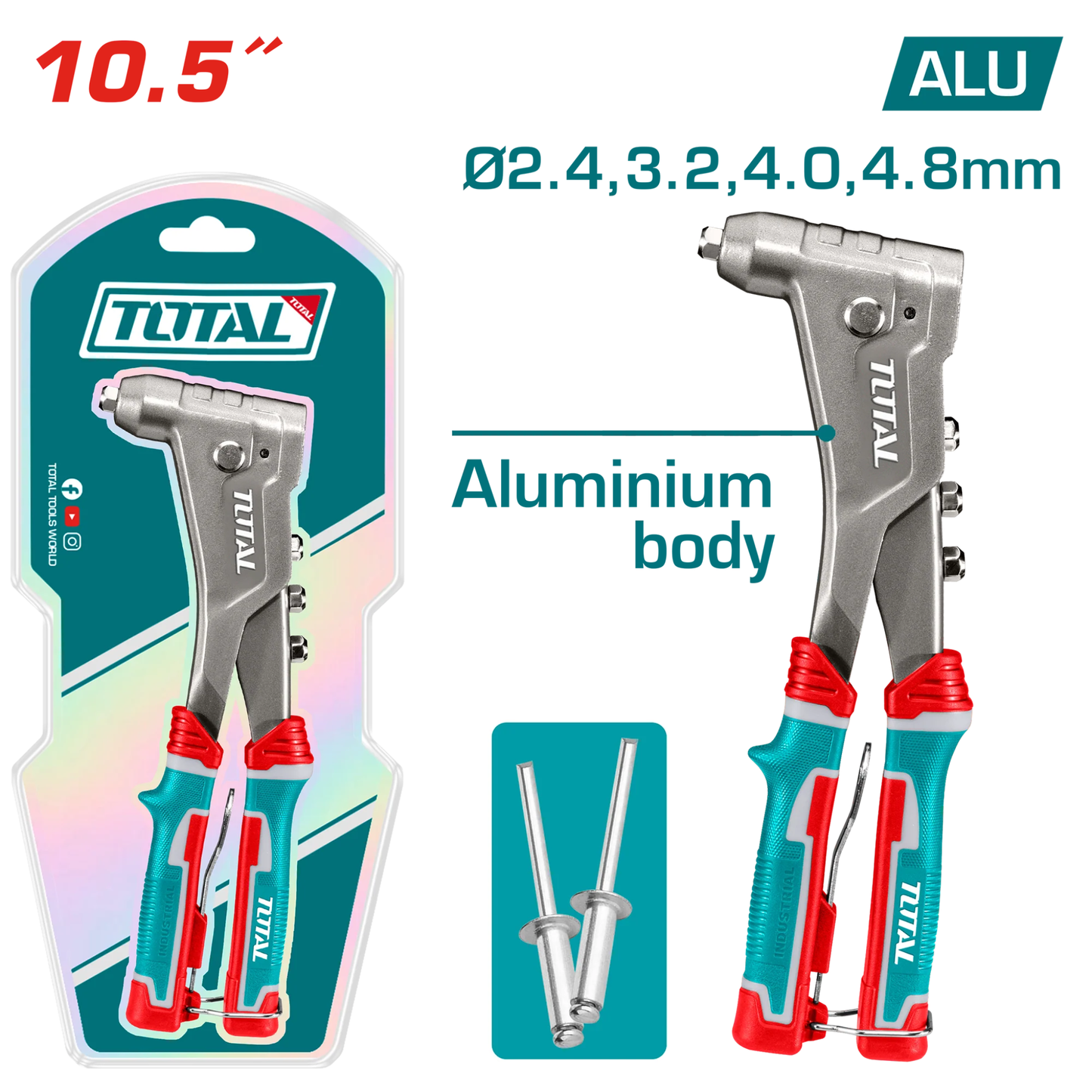 TOTAL TOOLS Hand riveter 10.5inch - THT32105