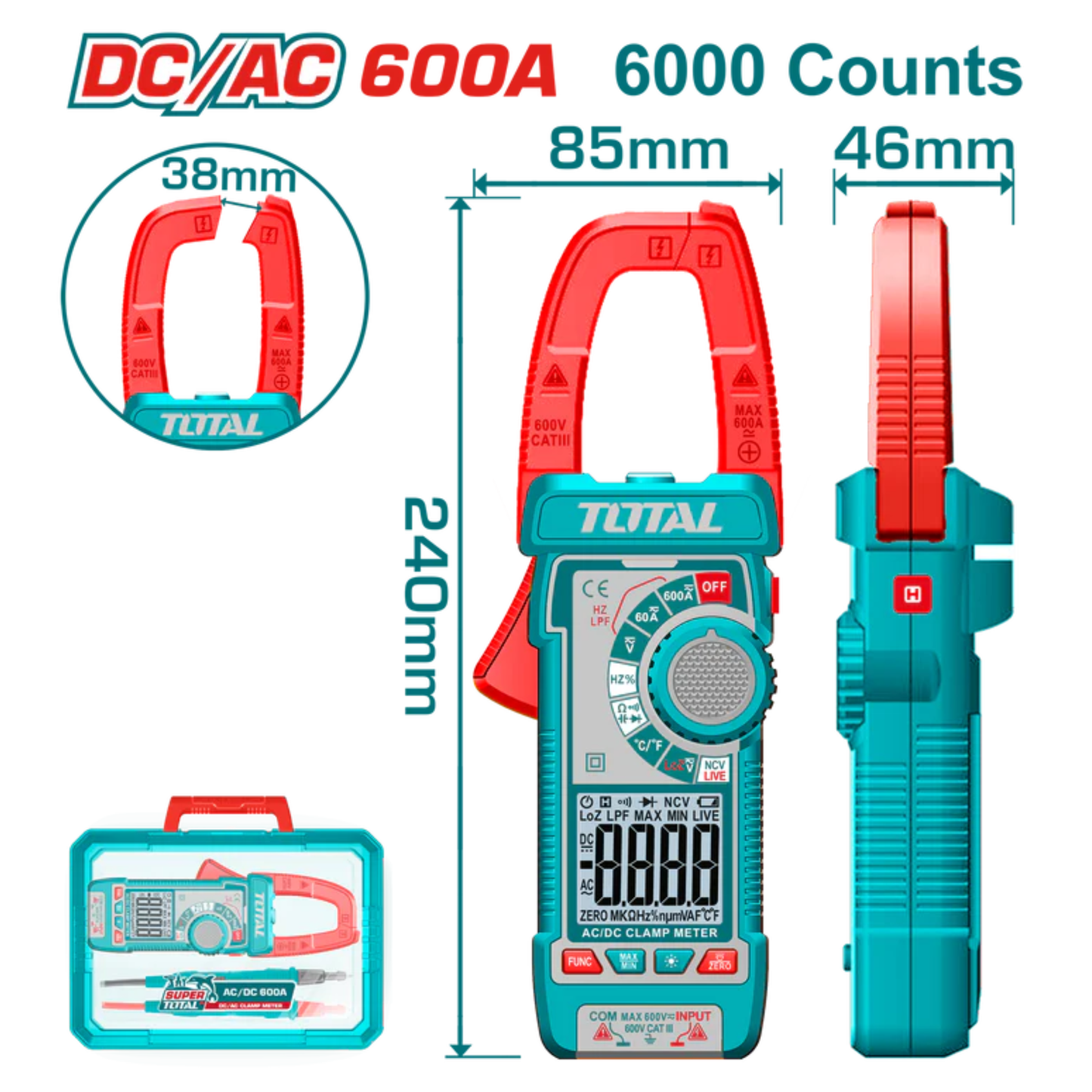 DC/AC clamp meter AC/DC 600A TMT766002
