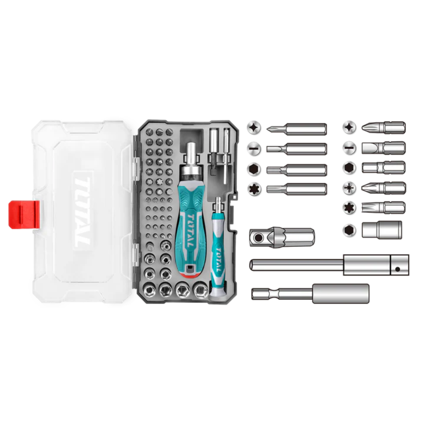 55Pcs Screwdriver Bit Set TACSD30556