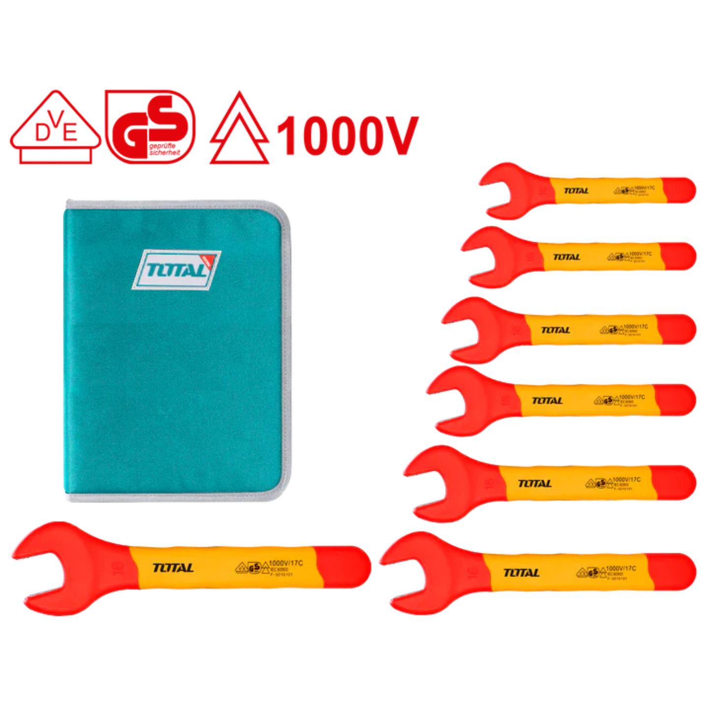 7PCS Insulated Open End Spanner Set