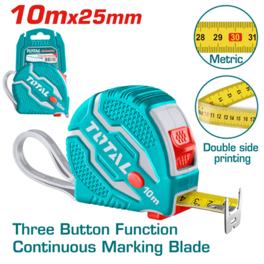 Steel measuring tape 10m x 25mm TMT126101M
