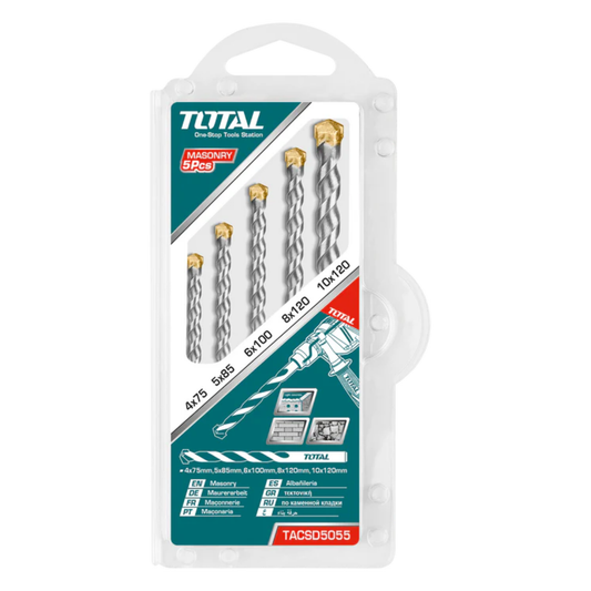 5PCS Masonry Drill Bit Set TACSD5055
