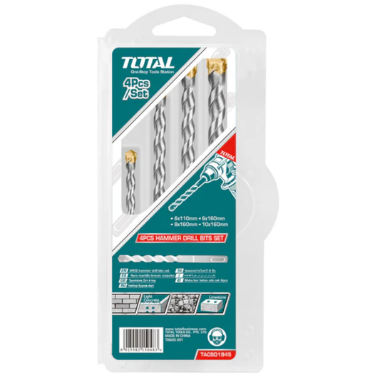 4PCS Hammer Drill Bit Set TACSD1945