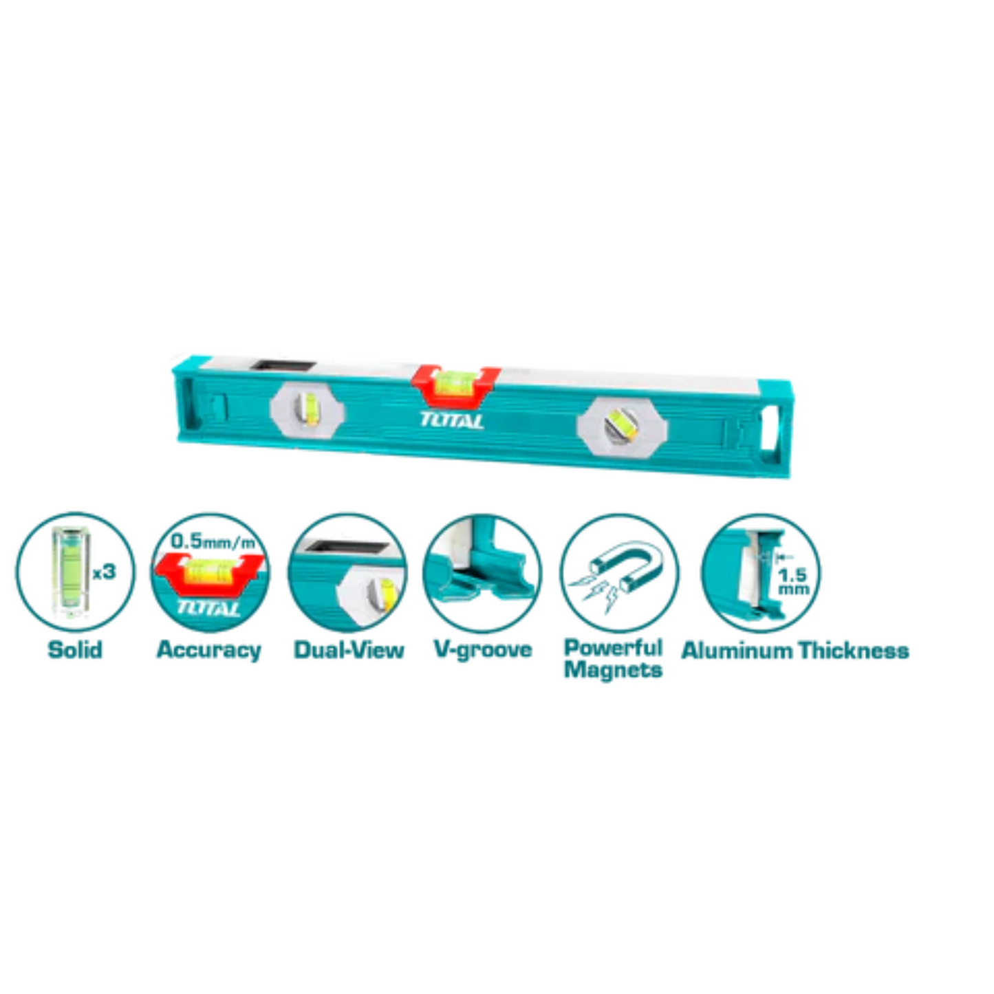 Spirit Level with powerful magnets (60cm) TMT26056