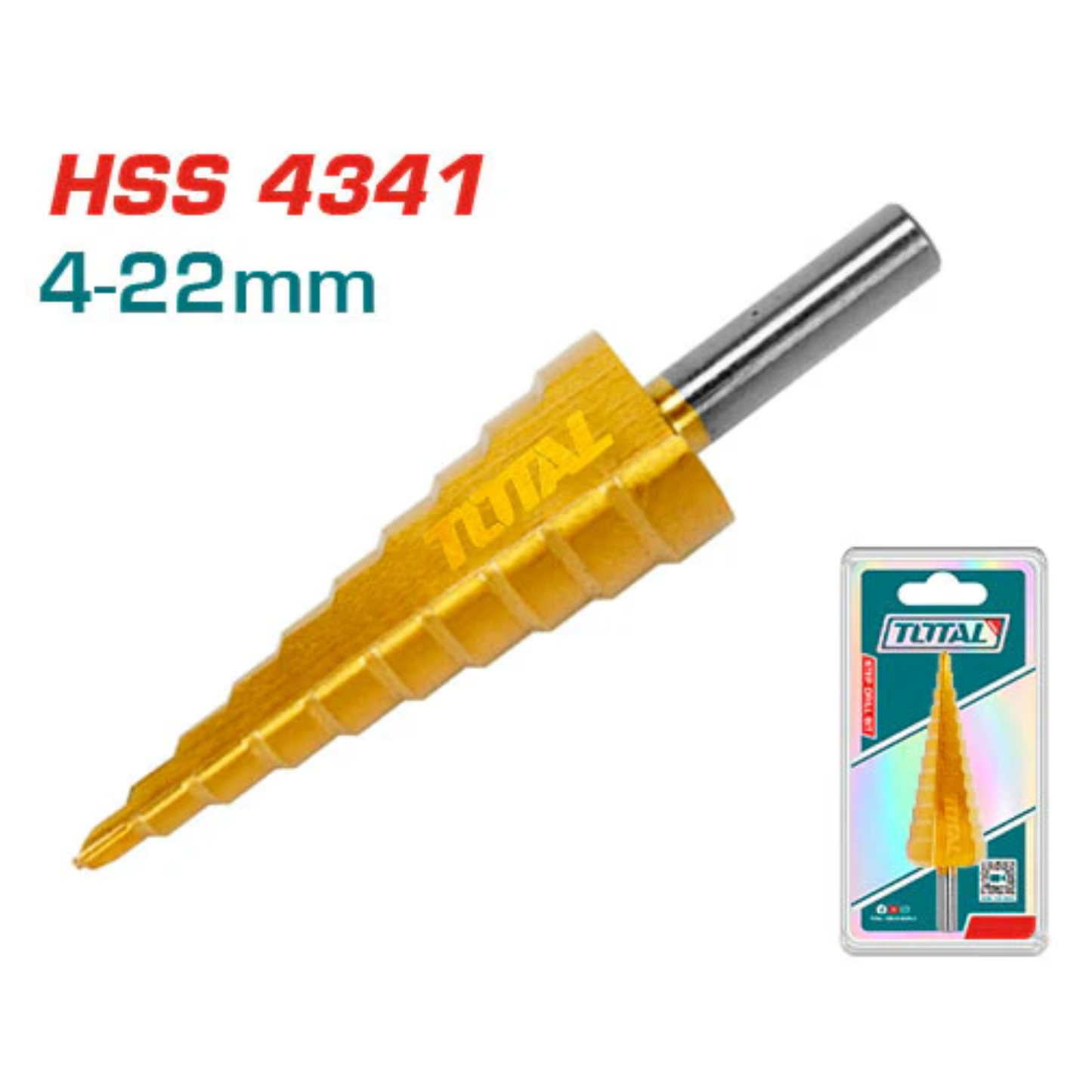 Step drill bit 4-22mm HSS TAC7542201