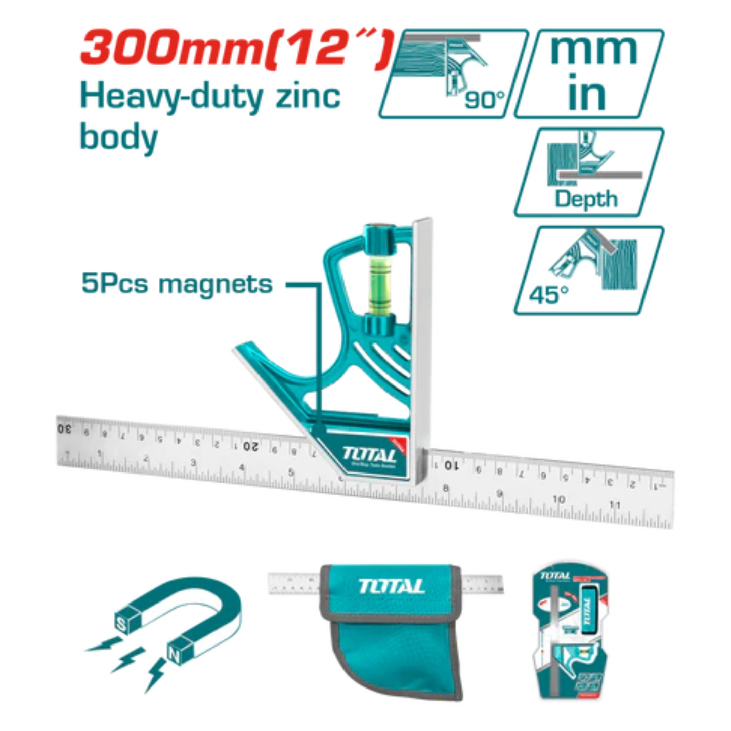Magnetic Lock Combination Square TMT653005