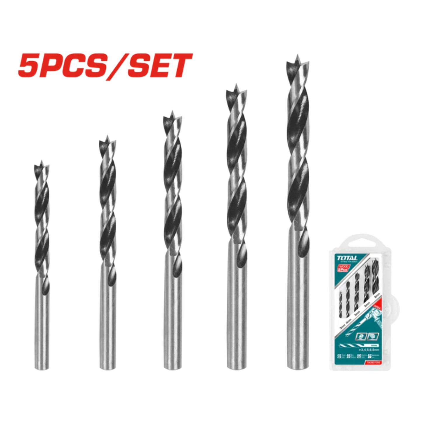 5pcs Wood Drill Bit Set. TACSD7055