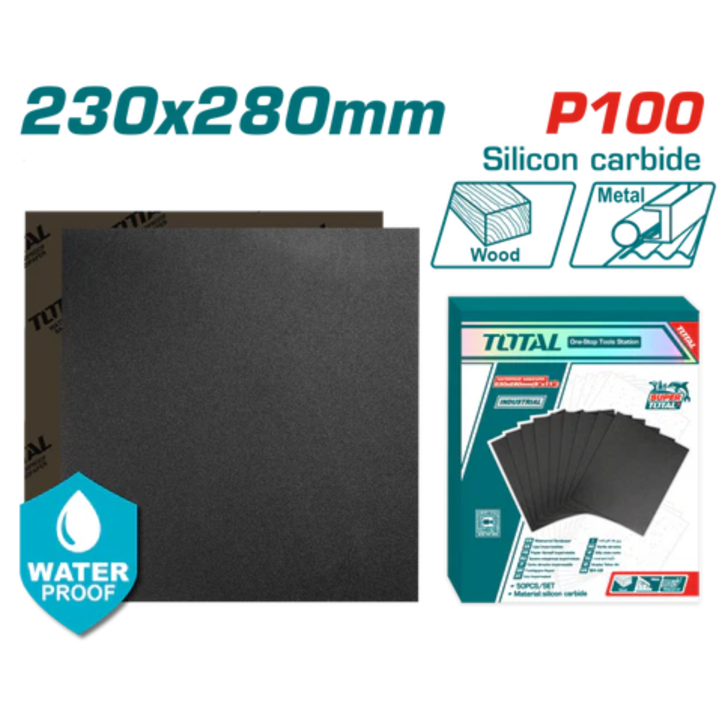 Waterproof Sandpaper P100 Single sheet TAC010016
