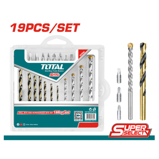19Psc Drill bit and screwdriver bit set. TACSDB1901